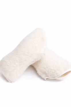 Danefæ Handschuhe>Alwero Fingerless Mittens Thumby Natural