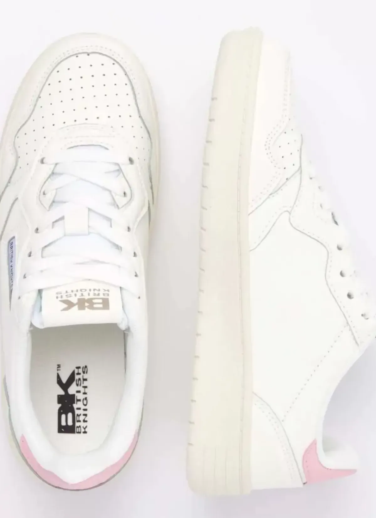 Danefæ Sneakers>British Knight Noors White/Baby Pink