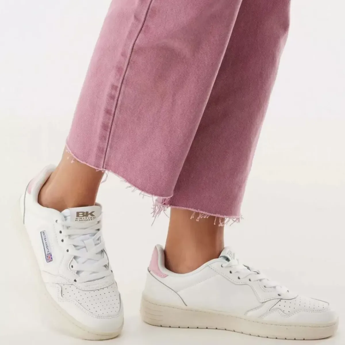 Danefæ Sneakers>British Knight Noors White/Baby Pink