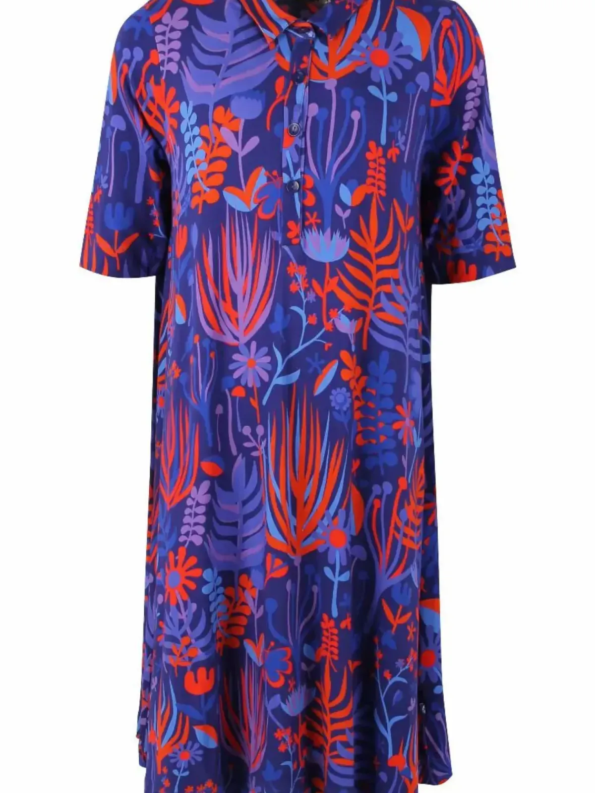 Danefæ Kleider>Dananemone Viscose Dress Deep Marine Walkabout