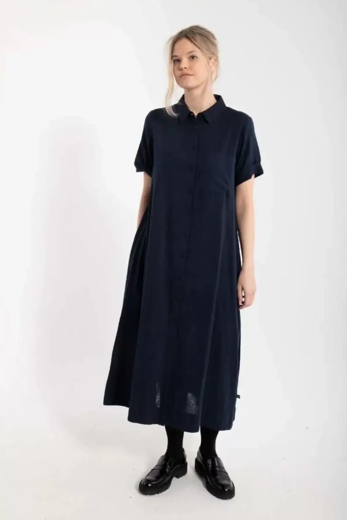 Danefæ Kleider>Danapril Ss Dress Dk Navy