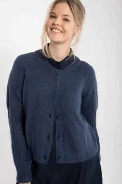 Danefæ Cardigan>Danarnaq Wool Cardigan Marine