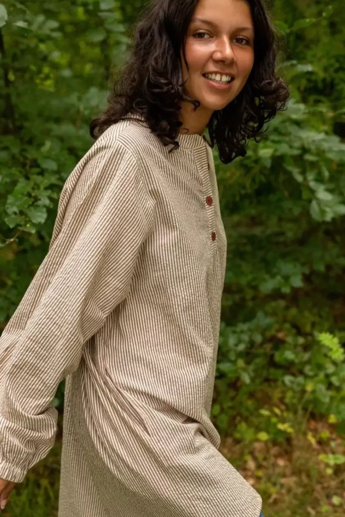 Danefæ Blusen>Danatelier Shirt Brick/Chalk