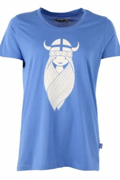 Danefæ T-Shirts>Danebasicladies Ss T Ice Blue Freja