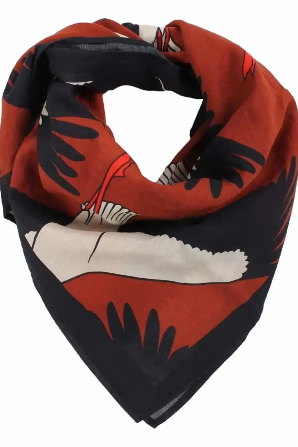 Danefæ Schals>Danebesser Scarf Rust Big Stork