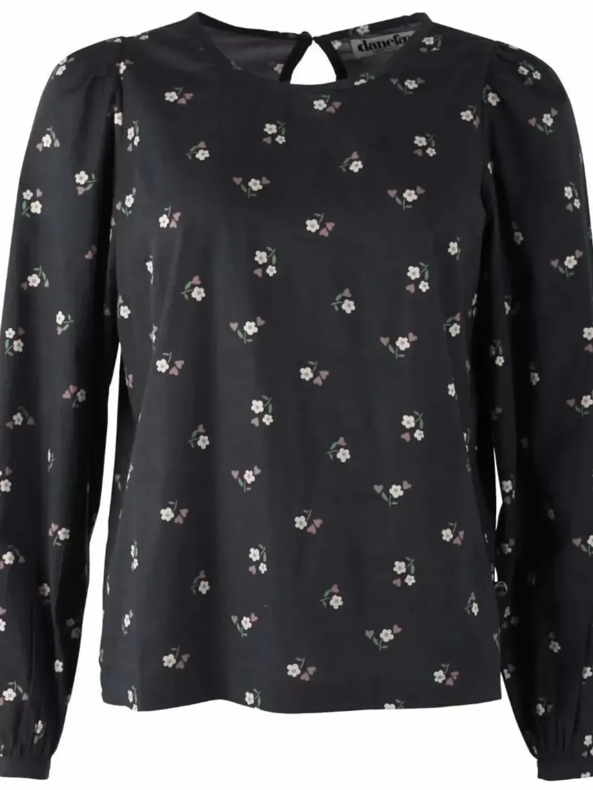Danefæ Blusen>Danebette Poplin Shirt Black Miniflower