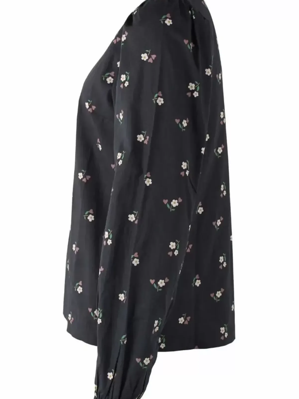 Danefæ Blusen>Danebette Poplin Shirt Black Miniflower