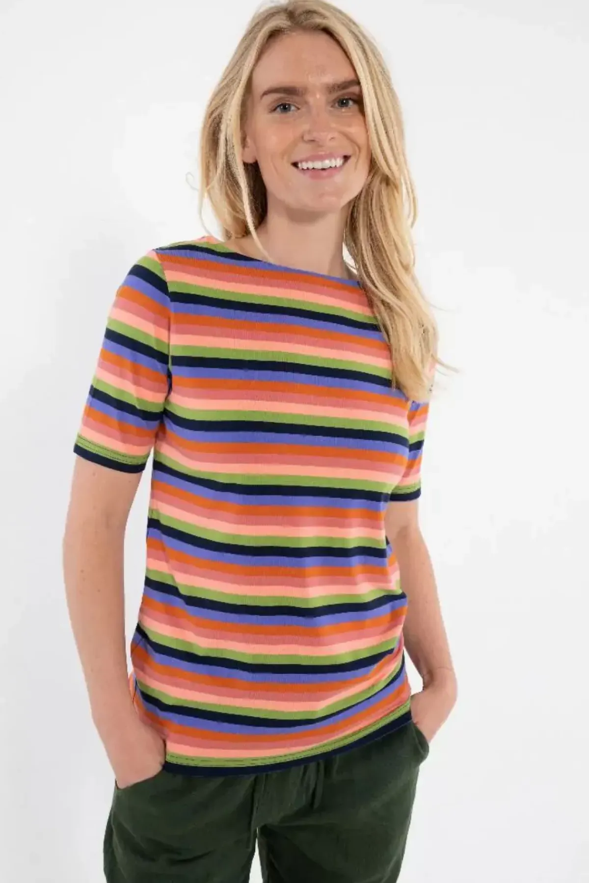 Danefæ T-Shirts>Daneboatneck Cotton Tee Gardengnome