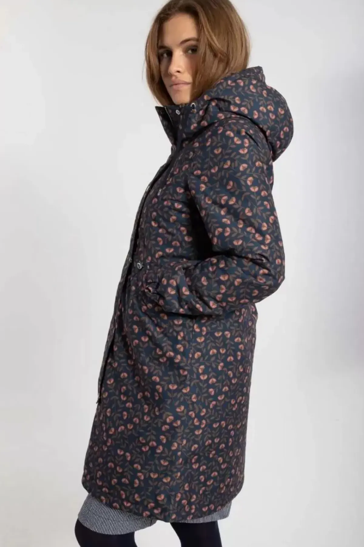 Danefæ Winterjacken>Danebrunhilde Winter Parka Navy Fleurie