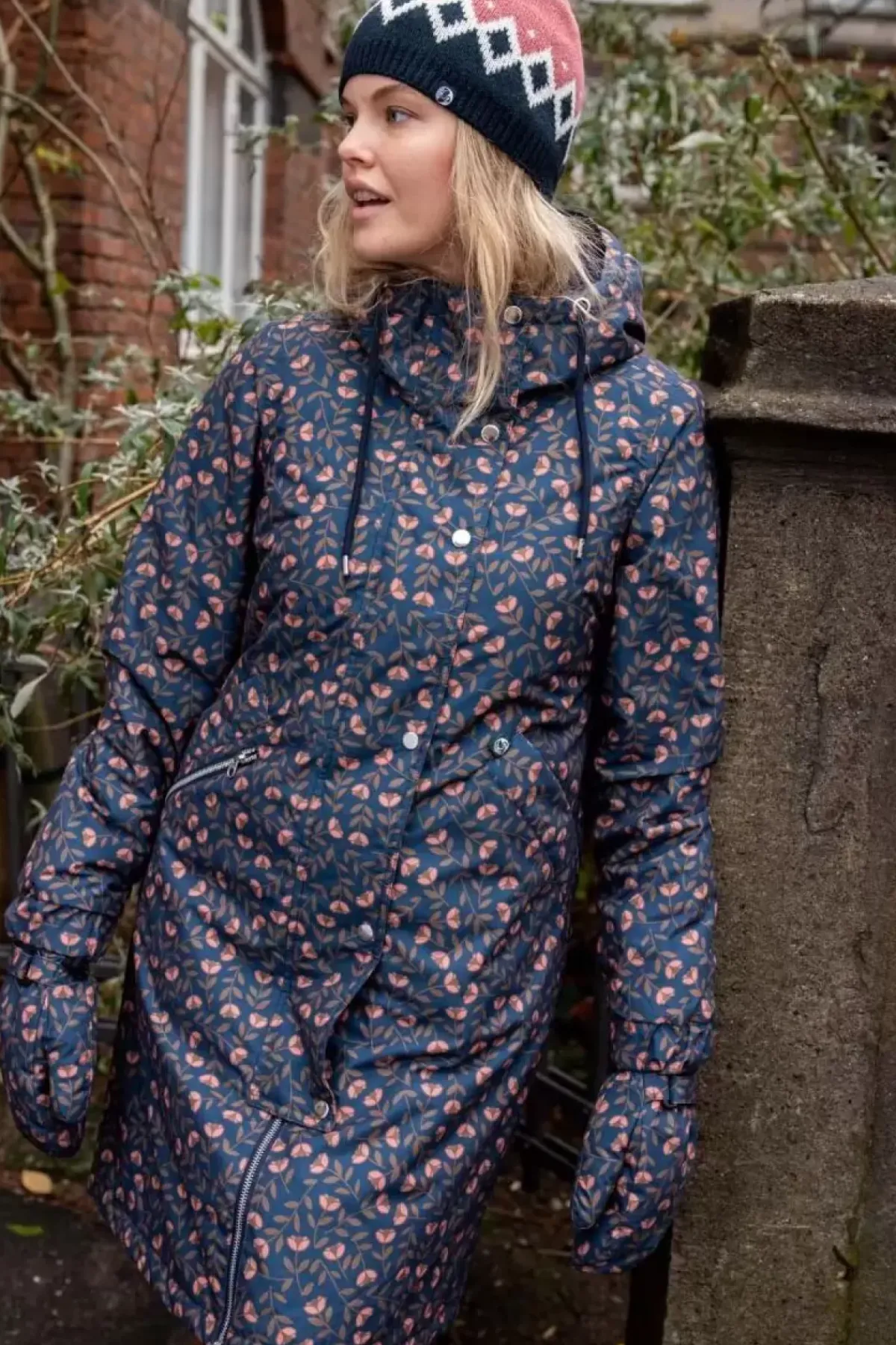 Danefæ Winterjacken>Danebrunhilde Winter Parka Navy Fleurie