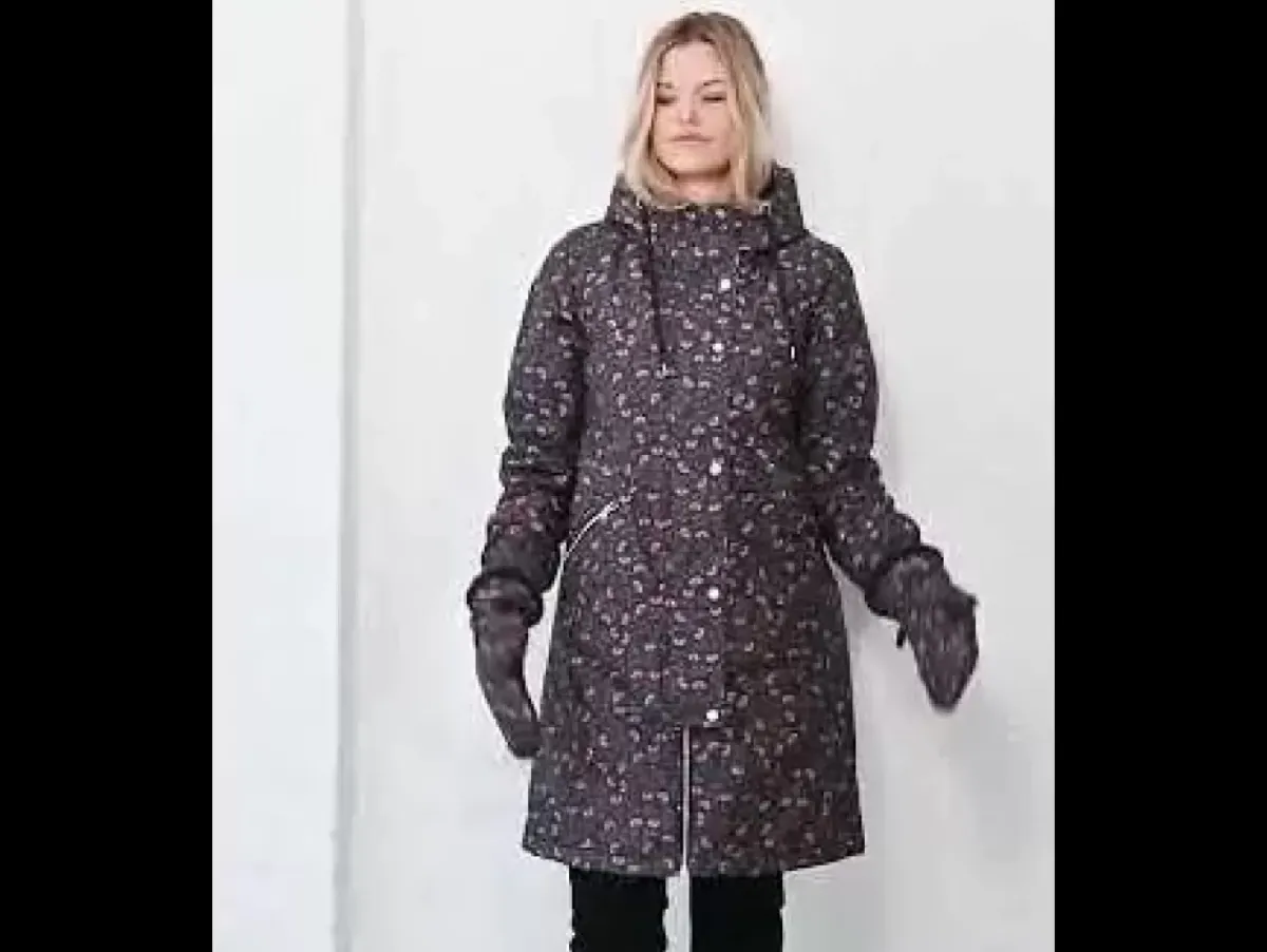 Danefæ Winterjacken>Danebrunhilde Winter Parka Navy Fleurie