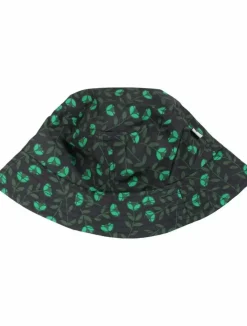 Danefæ Mützen/Hute>Danebucket Rain Hat Black/Khaki Fleurie