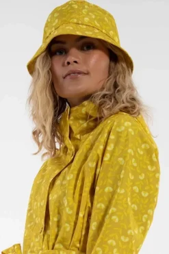 Danefæ Mützen/Hute>Danebucket Rain Hat Dark Yellow Fleurie
