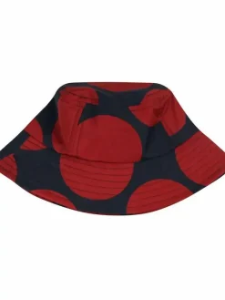 Danefæ Mützen/Hute>Danebucket Rain Hat Dk Navy/Dk Rust Megadot