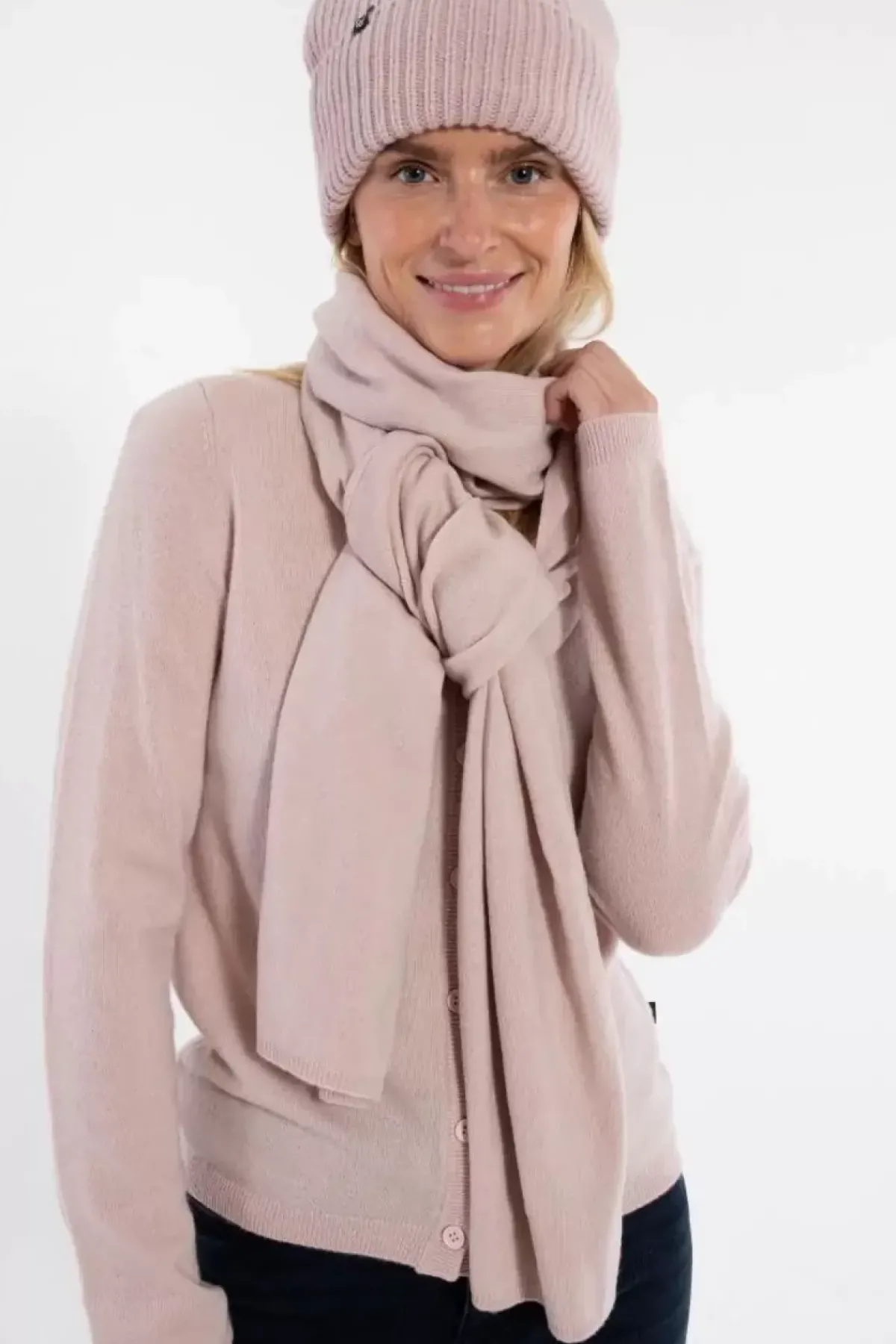 Danefæ Schals>Danebundle-Up Merino Scarf Powder Pink