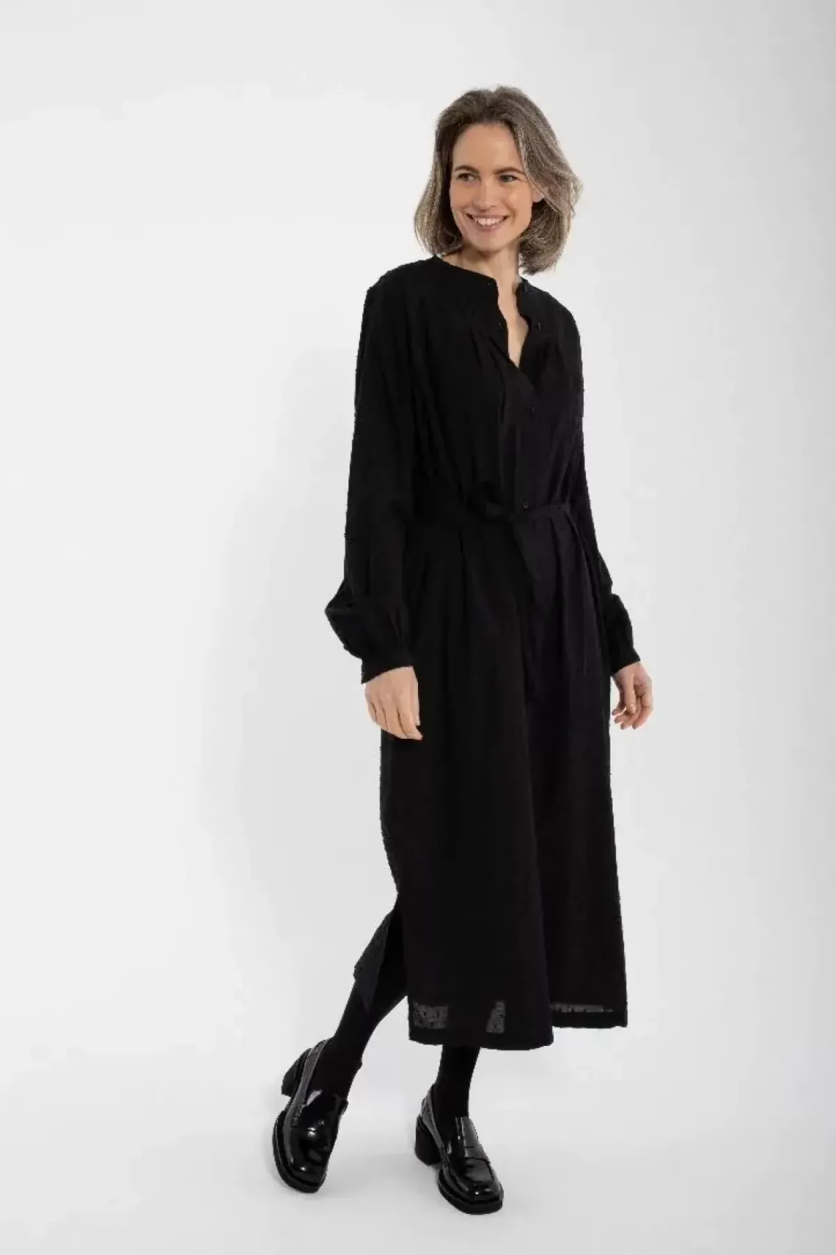 Danefæ Kleider>Danecake Cotton Dot Dress Black