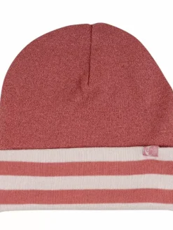 Danefæ Mützen/Hute>Danecarmen Beanie Rose Beige W. Glitter/Rose Beige_Offwhite