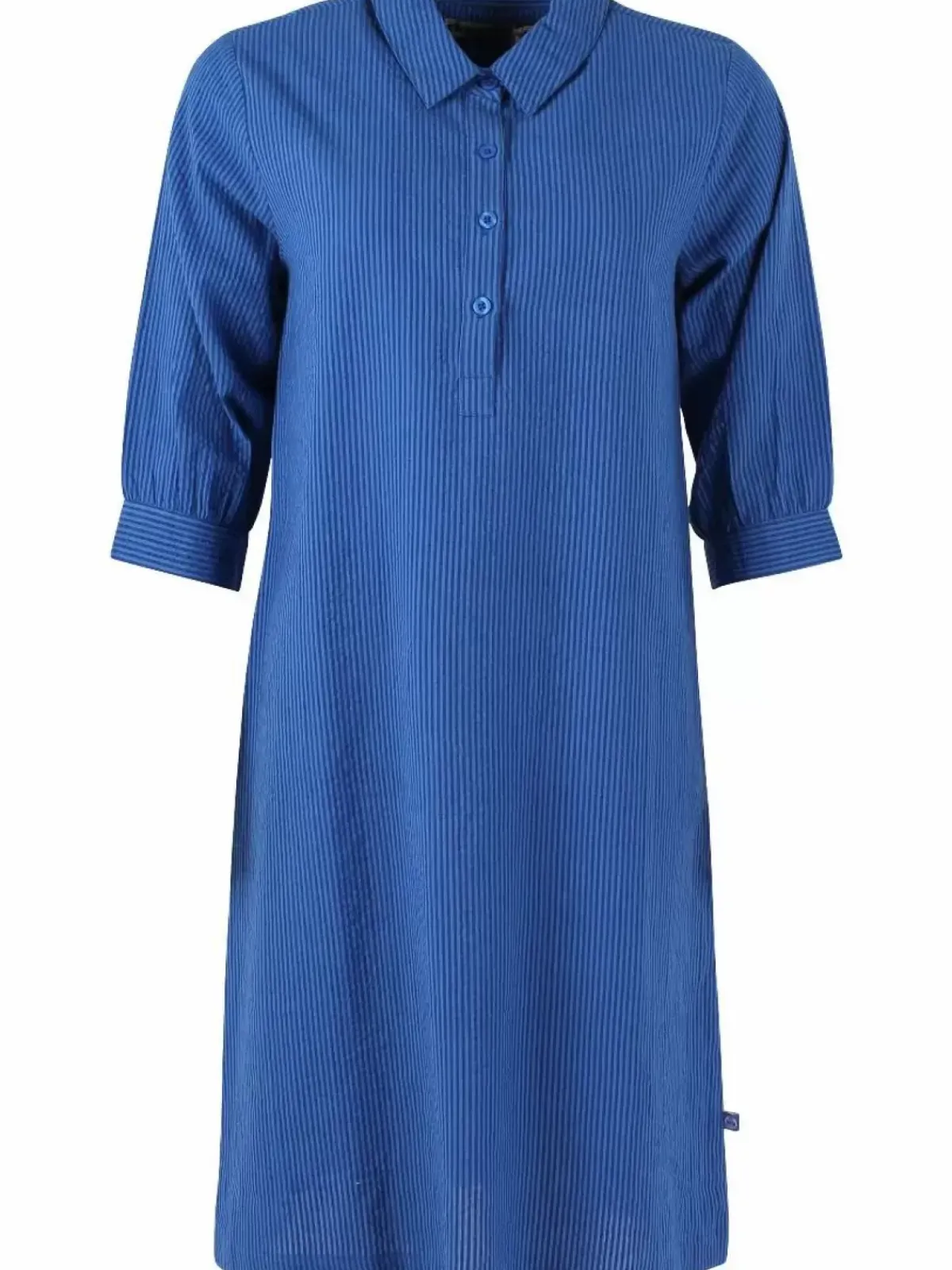 Danefæ Kleider>Danecarnation Searsucker Dress Deep Marine/Klein Blue