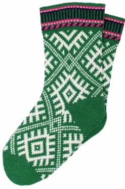 Danefæ Socken Und Strümpfe>Danechalet Wool Socks Green/Offwhite