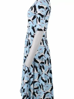 Danefæ Kleider>Danecharlotte Cotton Dress Light Blue Stork