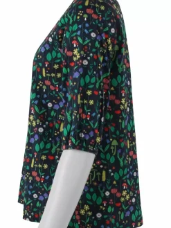 Danefæ Blusen>Danecremant Poplin Shirt Dk Navy Botanical