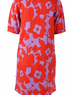 Danefæ Kleider>Danedal Dress Soft Viola/Bright Red Bloom Boom
