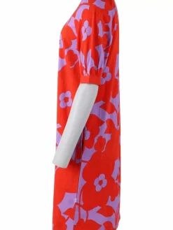 Danefæ Kleider>Danedal Dress Soft Viola/Bright Red Bloom Boom