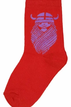 Danefæ Socken Und Strümpfe>Danedanmark Ladies Socks Bright Red Freja