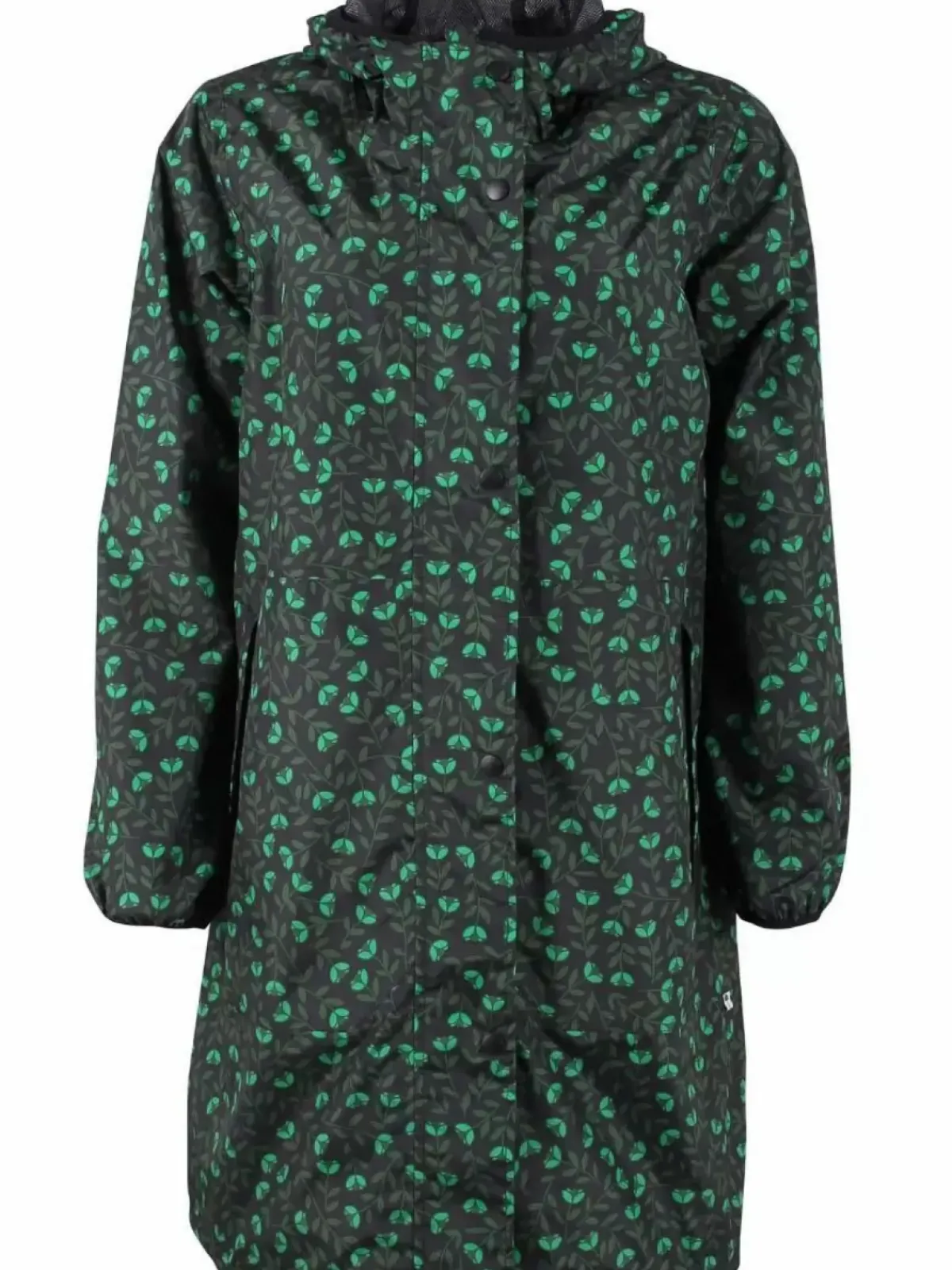 Danefæ Regenjacken>Danedith Rainjacket Black/Khaki Fleurie