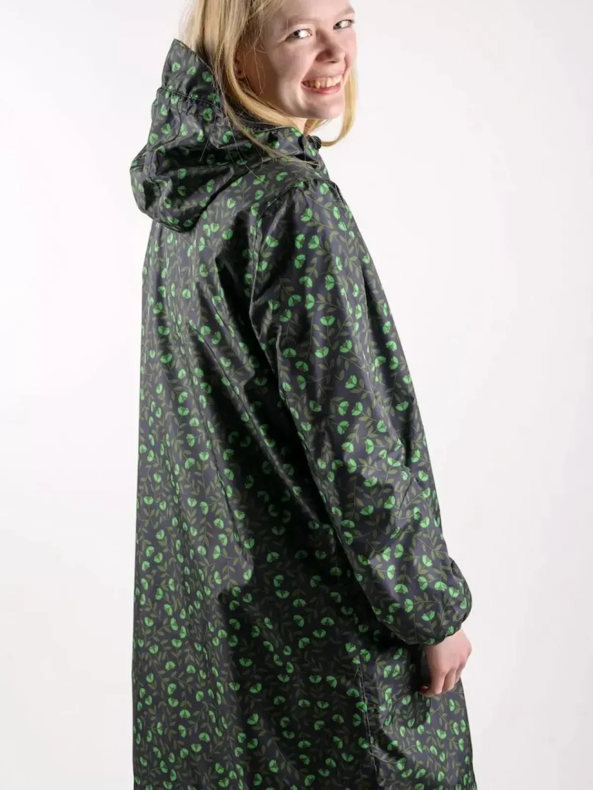 Danefæ Regenjacken>Danedith Rainjacket Black/Khaki Fleurie