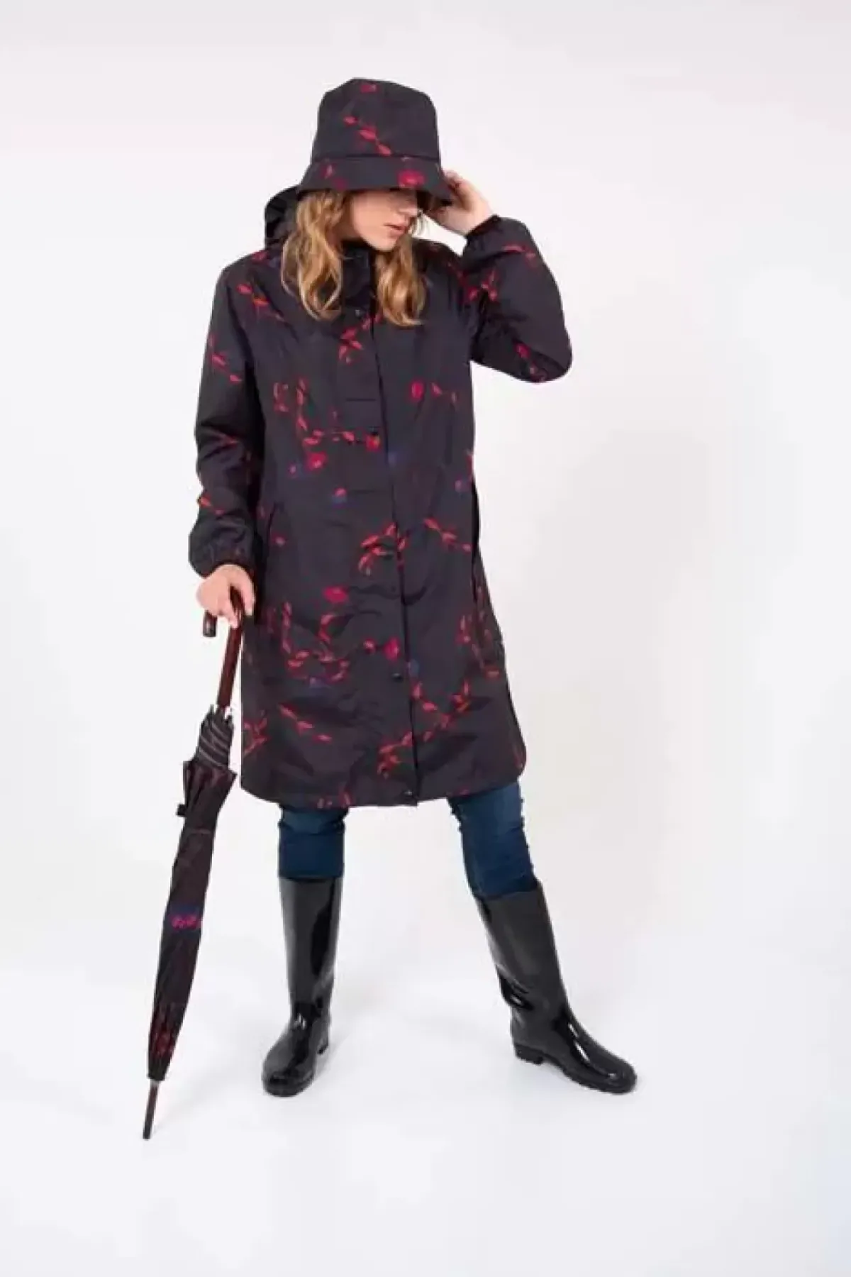 Danefæ Regenjacken>Danedith Rainjacket Black Picabella