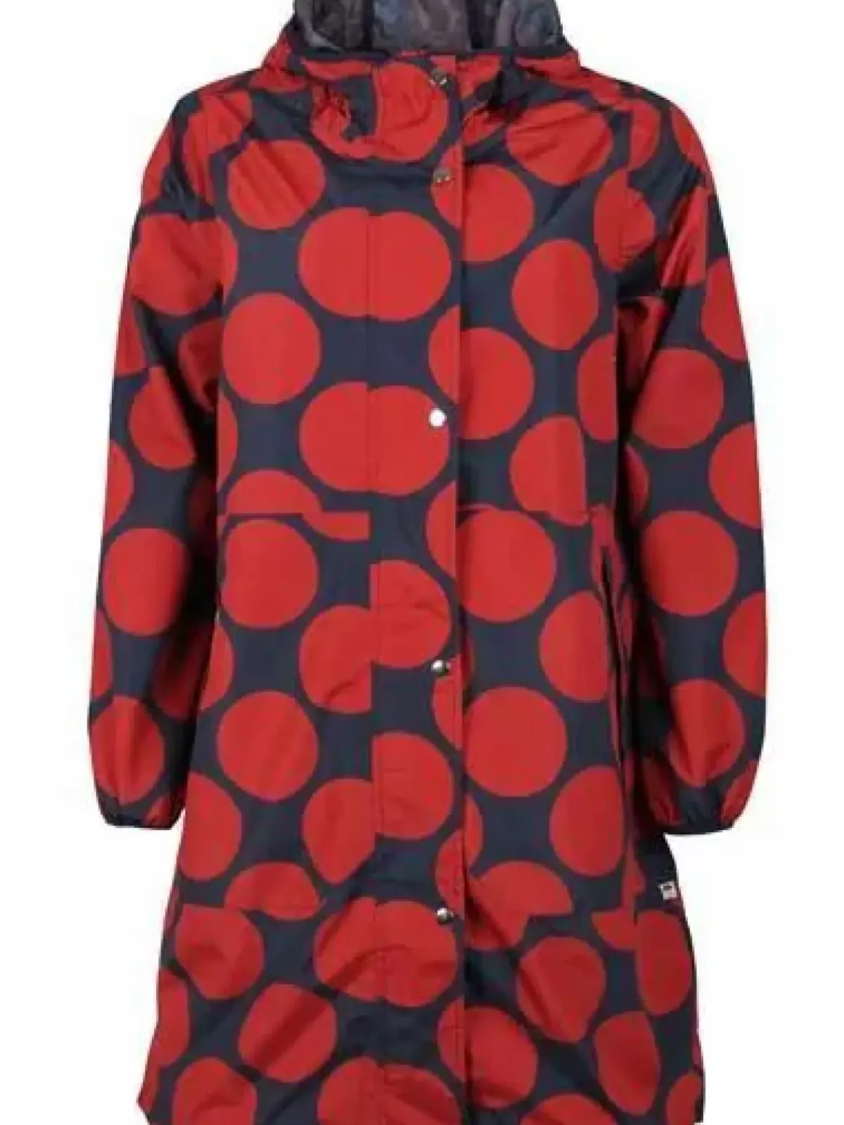 Danefæ Regenjacken>Danedith Rainjacket Dk Navy/Dk Rust Megadot