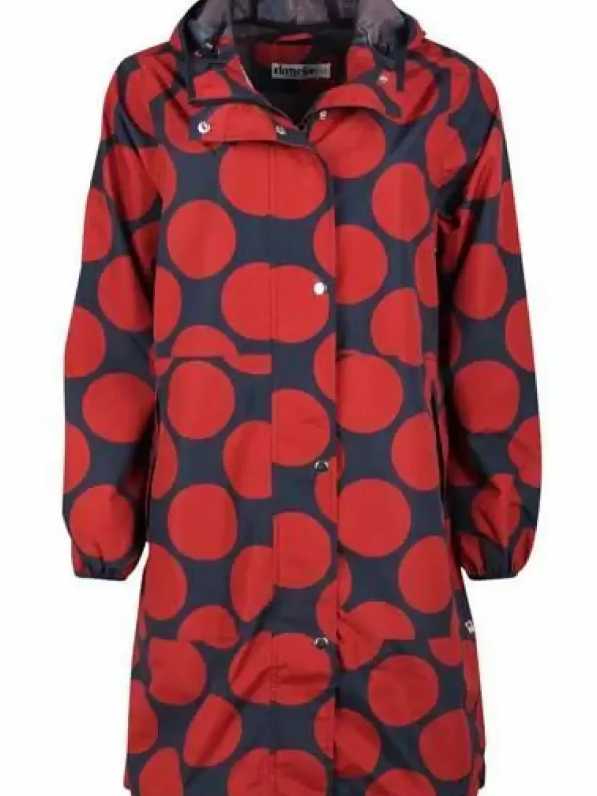 Danefæ Regenjacken>Danedith Rainjacket Dk Navy/Dk Rust Megadot