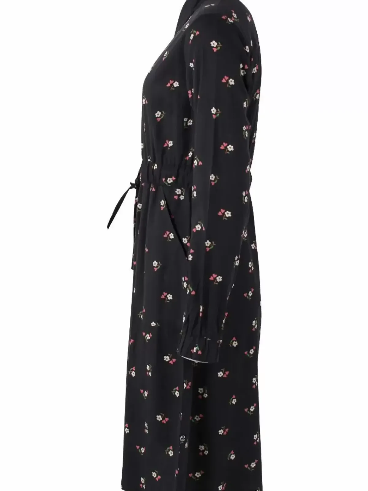 Danefæ Kleider>Daneditte Poplin Dress Black Miniflower