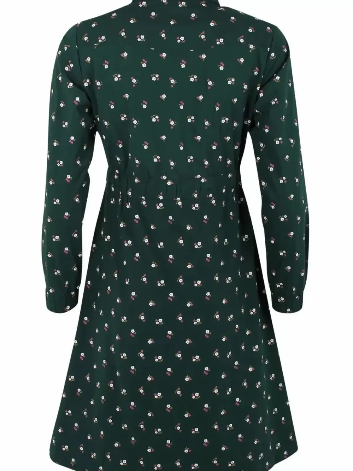 Danefæ Kleider>Daneditte Poplin Dress Deep Forest Miniflower