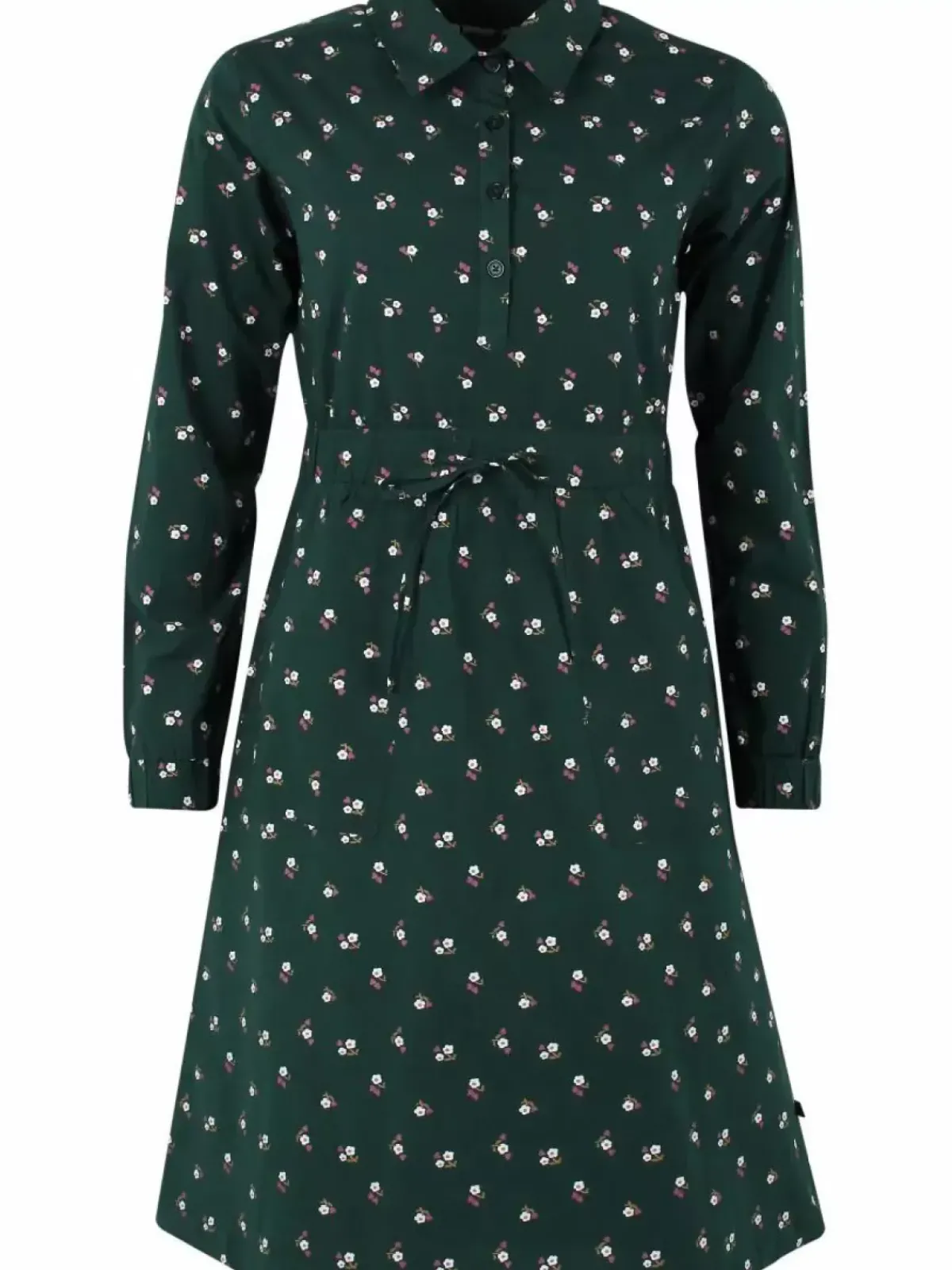 Danefæ Kleider>Daneditte Poplin Dress Deep Forest Miniflower
