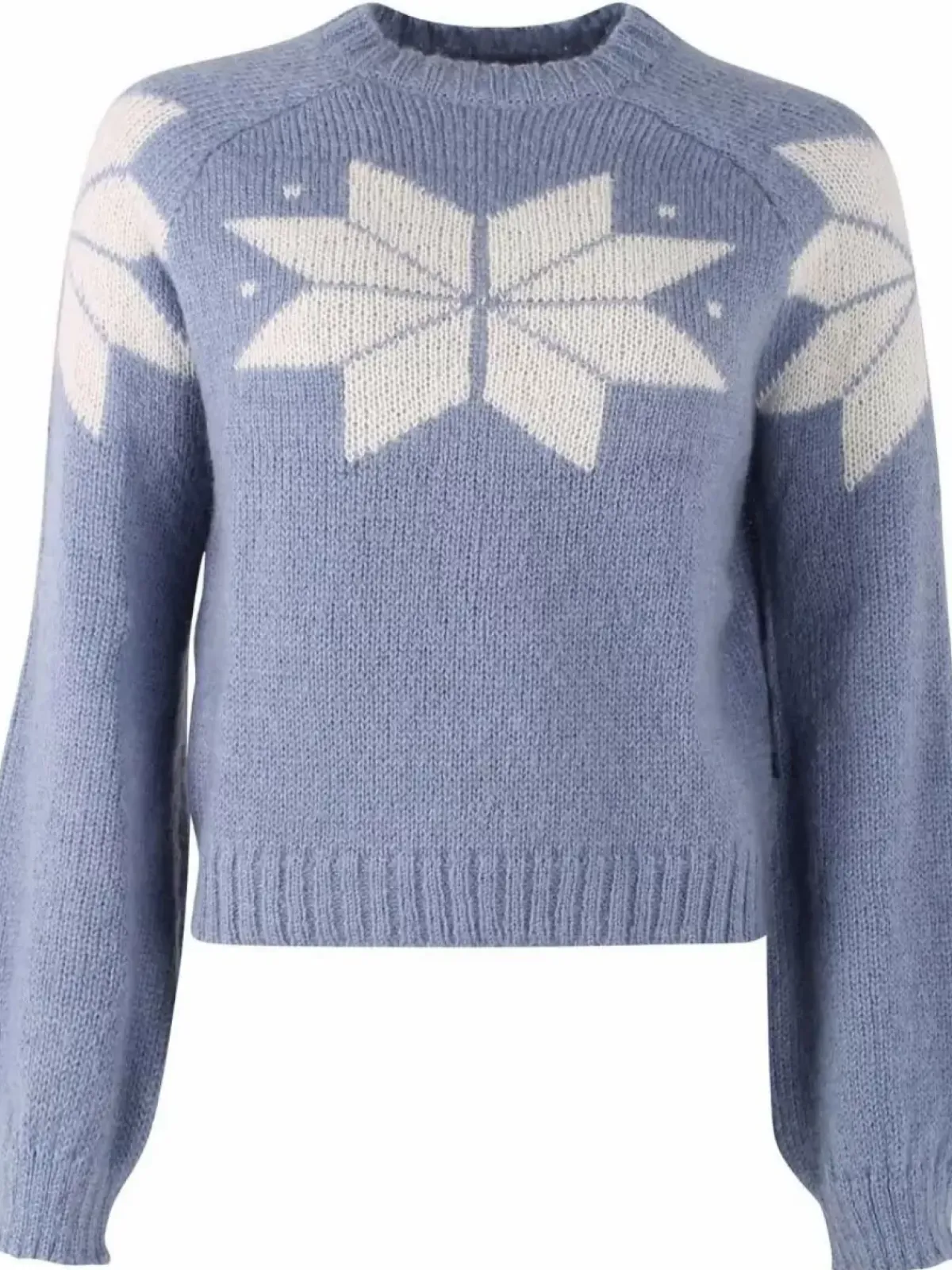 Danefæ Strickwaren>Danefantastic Flakes Wool Sweater Porcelaine/Chalk