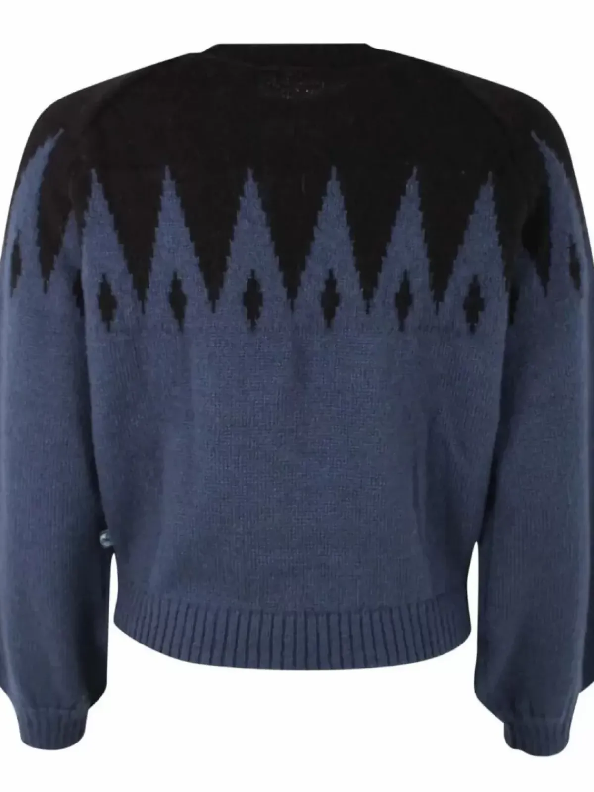 Danefæ Strickwaren>Danefantastic Icicles Wool Sweater Black/Marine