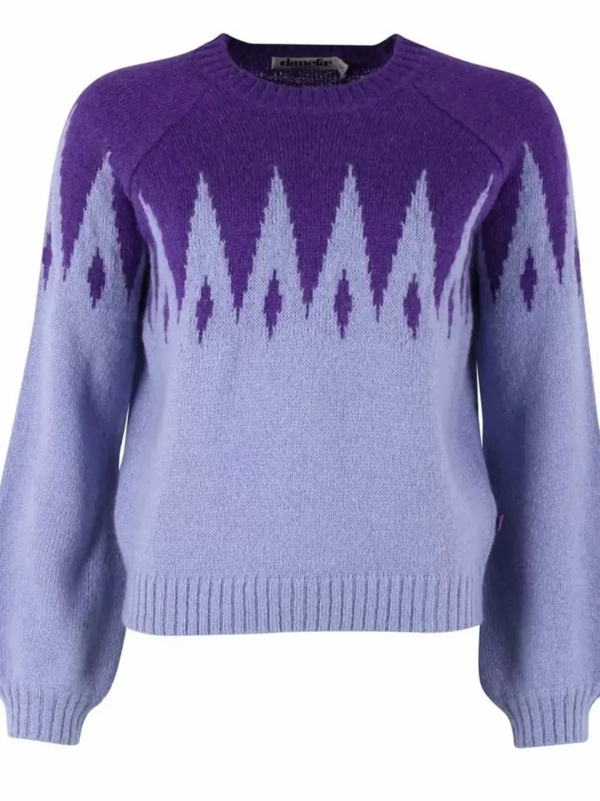 Danefæ Strickwaren>Danefantastic Icicles Wool Sweater Ice Viola/Purple
