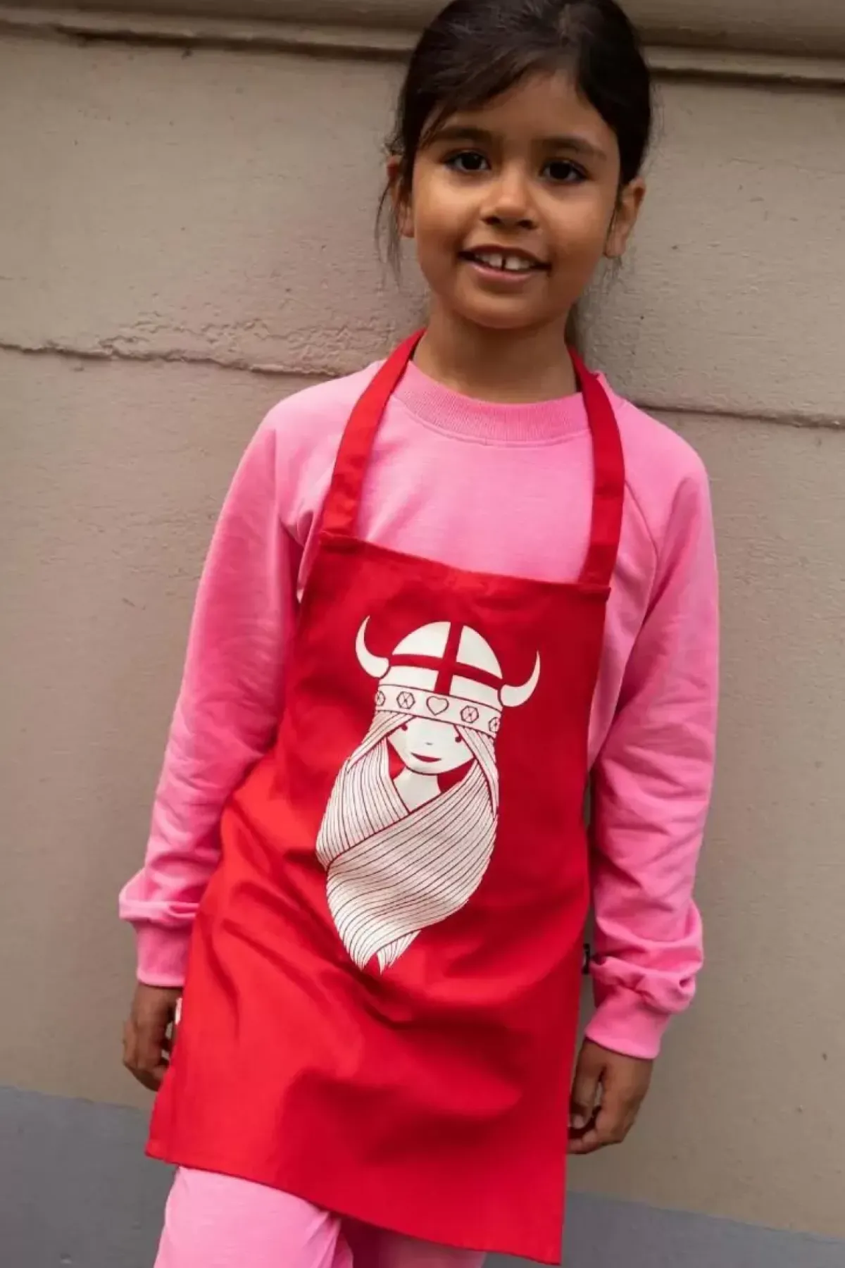 Danefæ Textilien Für Kinder> Apron - Kids Dark Red Freja