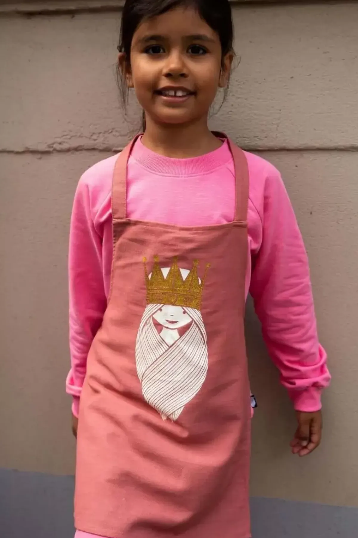 Danefæ Textilien Für Kinder> Apron - Kids Old Rose Prinsesse