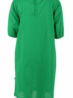 Danefæ Kleider>Danefresia Cotton Dot Dress Green
