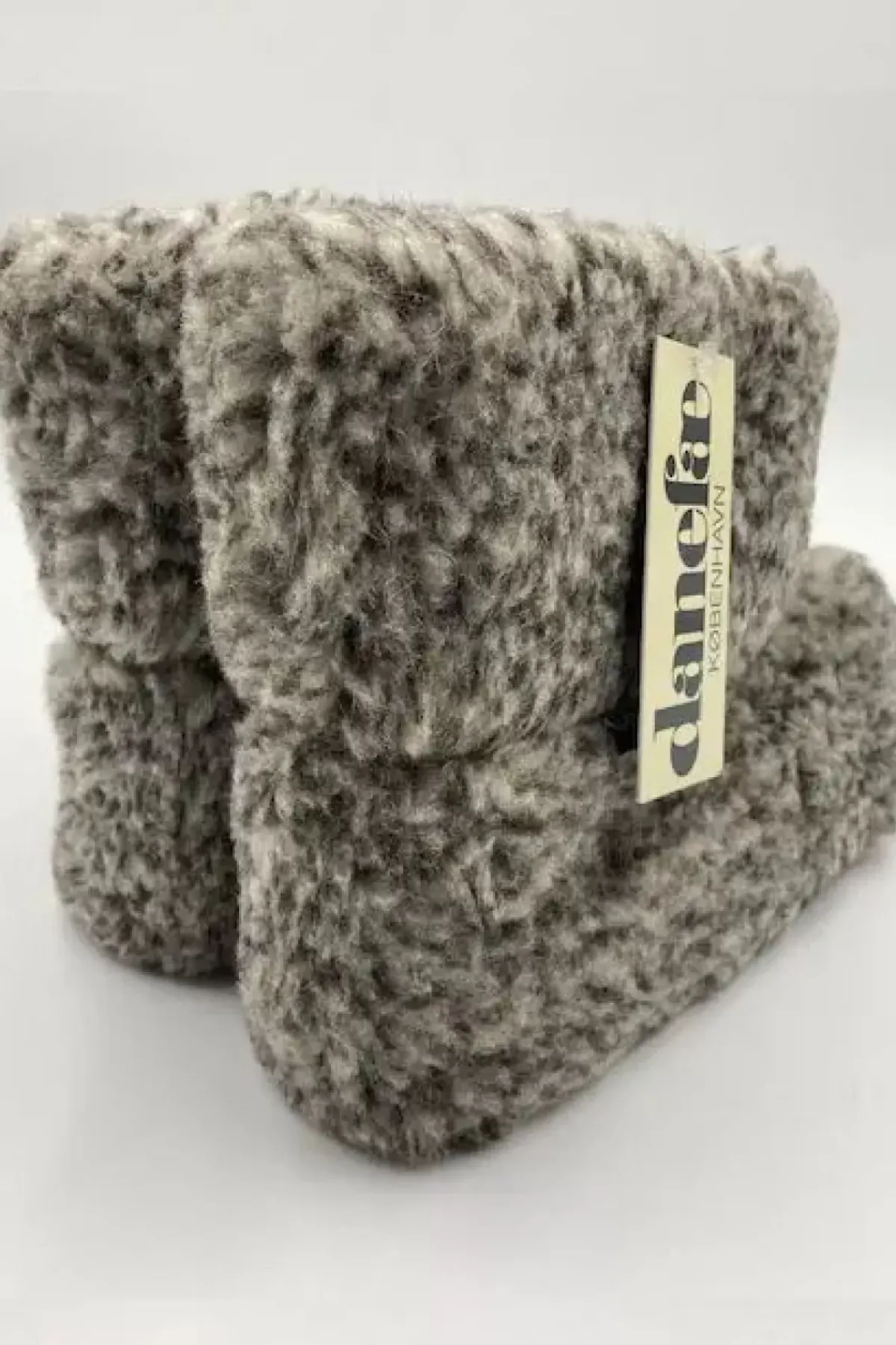 Danefæ Hausschuhe> Wool Boots Grey