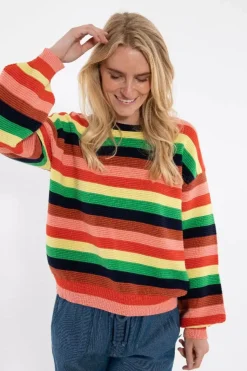 Danefæ Strickwaren>Danegold 3D Crotchet Knit Sweater Multicolor 2