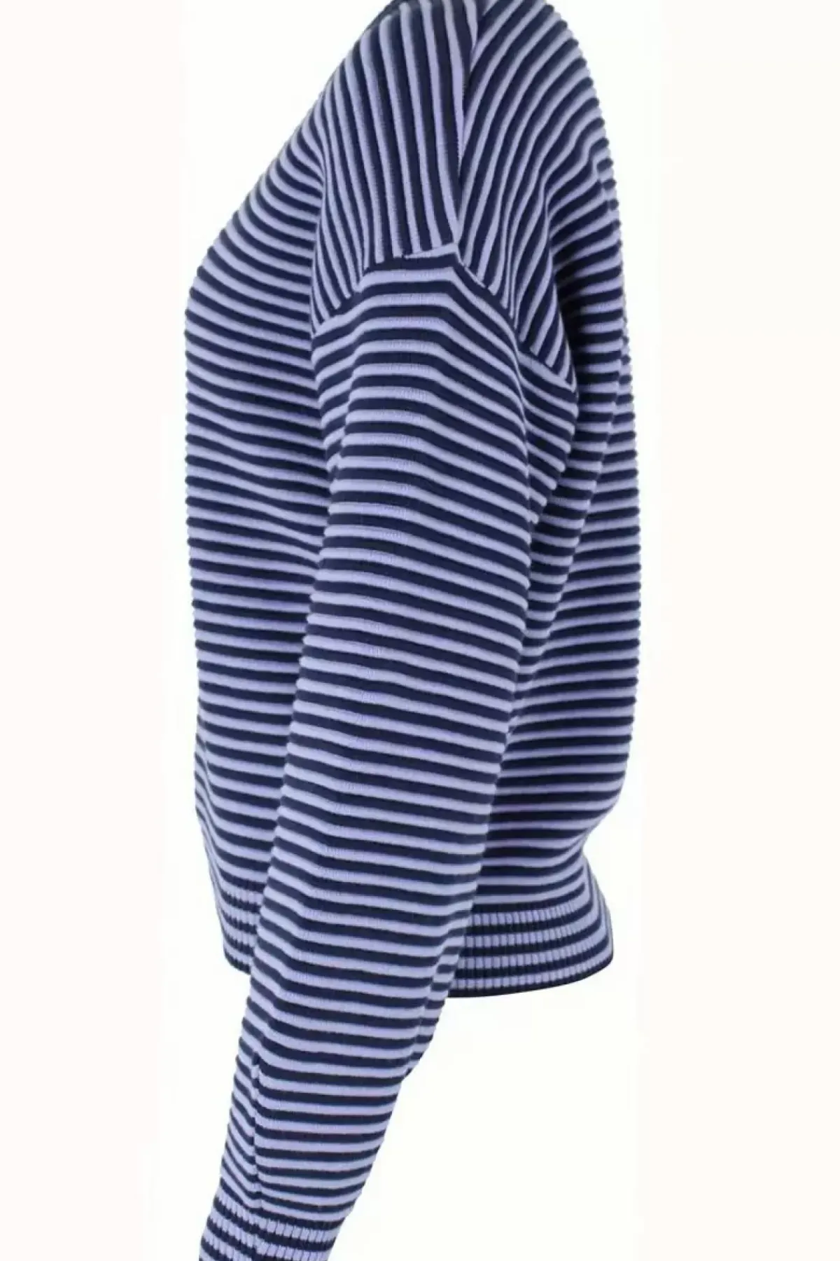 Danefæ Strickwaren>Danegold 3D Crotchet Knit Sweater Dark Navy/Ice Viola
