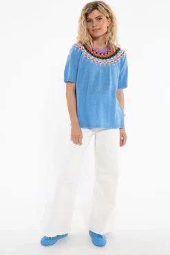 Danefæ Strickwaren>Danegooddeed Wool Sweater Tee Iceblue