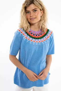 Danefæ Strickwaren>Danegooddeed Wool Sweater Tee Iceblue