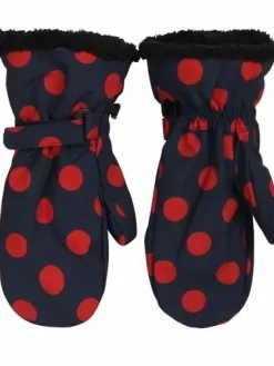 Danefæ Handschuhe>Danehandy Mittens Dark Navy/Dark Rust Dots