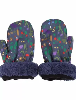 Danefæ Handschuhe>Danehandy Mittens Grey Marine Botanical