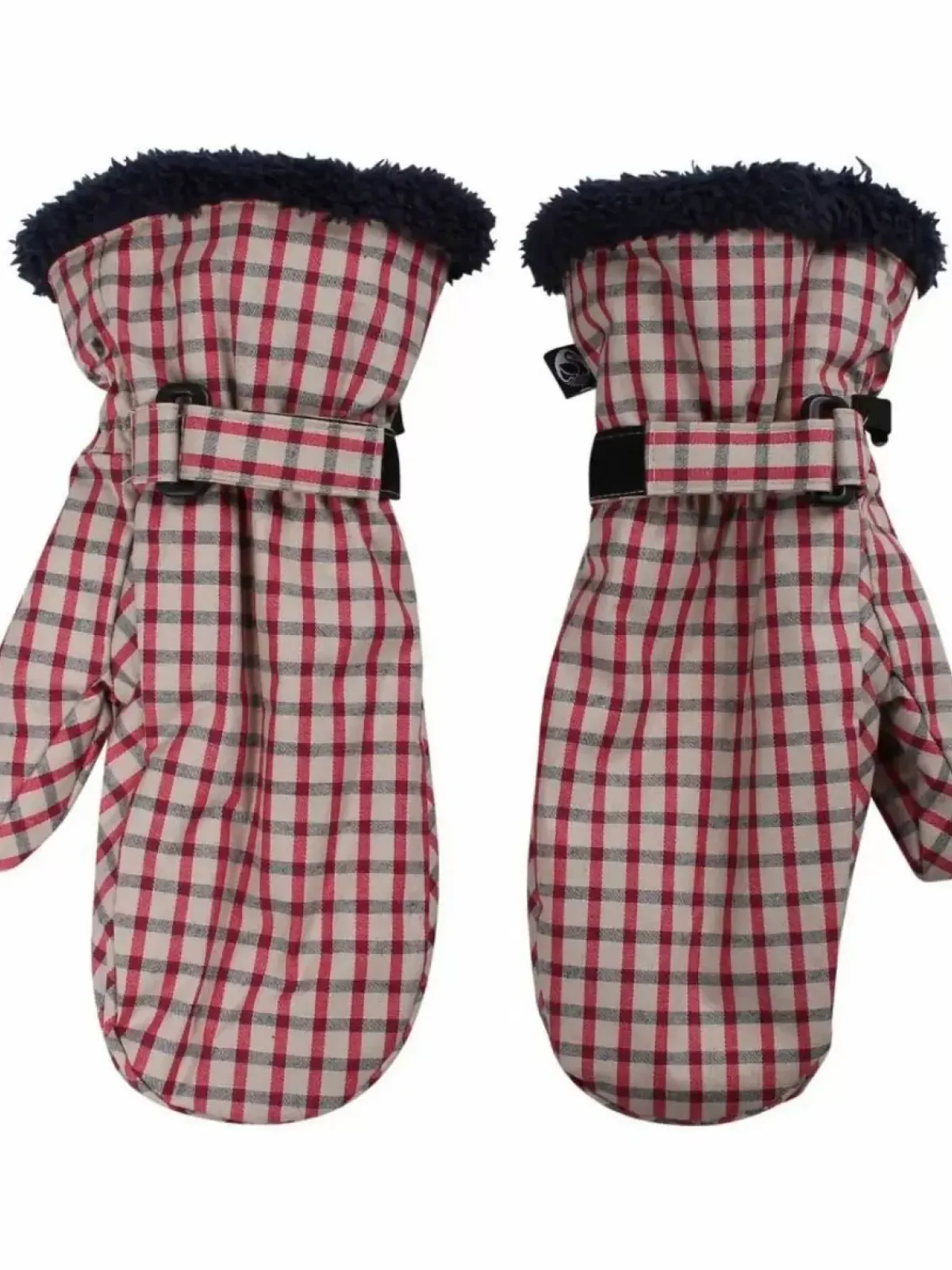 Danefæ Handschuhe>Danehandy Mittens Lt Beige/Dk Navy/Xmas Red
